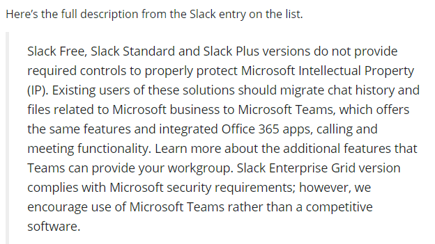 KushalSeth14's tweet photo. @vibronet I guess, this is how open source companies earn. If Slack is broadcasting themself as the open Source then there Enterprise and open software should have same security conditions.
#Microsoft #MicrosoftSlack #opensource #slackban #MicrosoftTeams https://t.co/MMeSvXPV2f