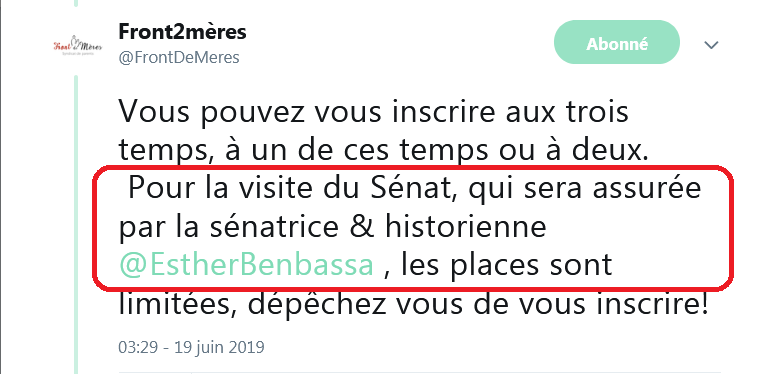 Mucio25448358's tweet image. Un syndicat indigéniste s’invite au sénat et c’est Esther Benbassa, Sénatrice @EEL, qui va faire la visite.
  Le Syndicat, le Front de Mères, considère l’école comme un système raciste. Sa fondatrice Fatima Ouassak est une ancienne militante du PIR.