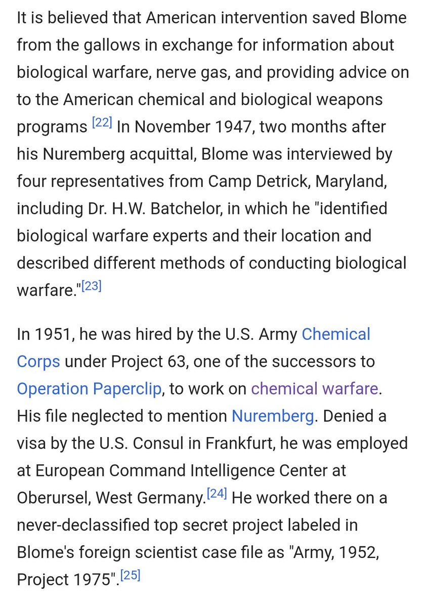 Traub's supervisor, fellow Nazi Dr. Kurt Blome  https://en.m.wikipedia.org/wiki/Kurt_Blome 