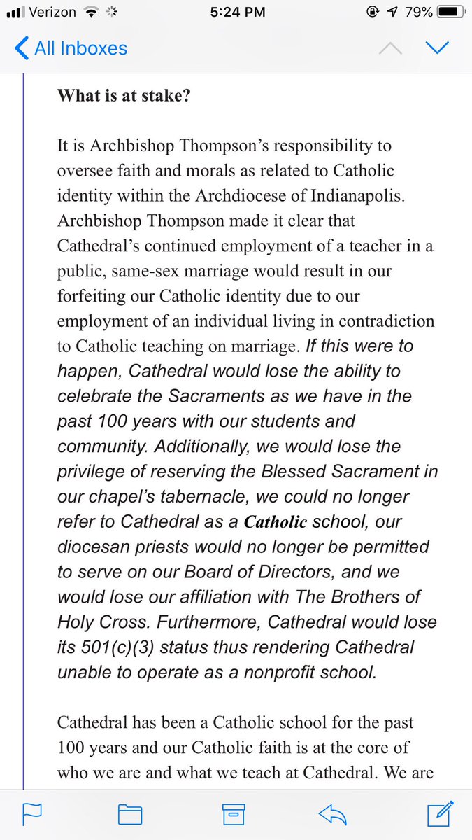 alecjansen's tweet photo. Very disappointed to see this as a cathedral alumn https://t.co/K0D4xCQ6MG