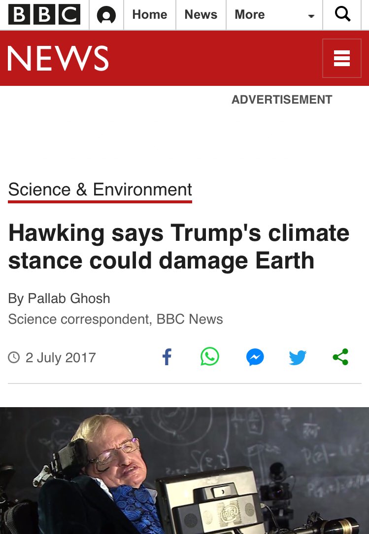 39/ CODA: As truth becomes an endangered species, plz note those propagating lies are not only disadvantaging rational thought but our very existence on this planet. For these liars are also science deniers. We are in crisis and we have zero days to waste. https://www.bbc.com/news/science-environment-40461726