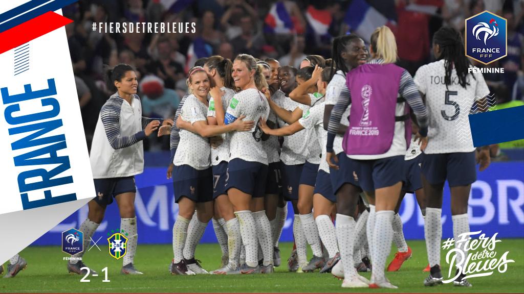Rendez-vous en 1/4 de finale de la Coupe du Monde !! 👍 #FiersdetreBleues #FRA