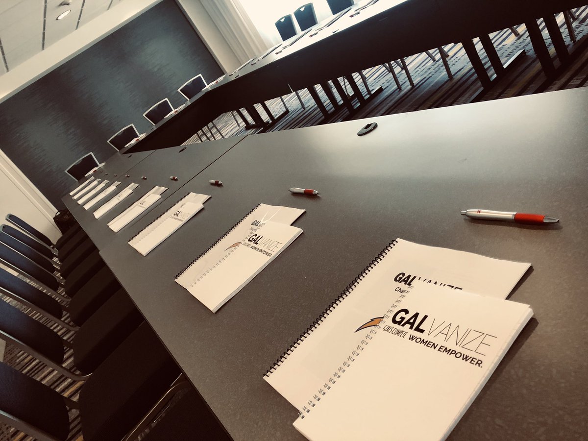 LauraOkmin's tweet photo. My favorite part of the night before @GALvanizeLife boot camps. Putting on music ... setting up the conference room ... all the while knowing incredible energy will be filling it up hours from now. See you in the morning, ladies. #BoltUp #GALvanizeUp #CHARGEDup #LetsDoThis https://t.co/5hhJiM1910