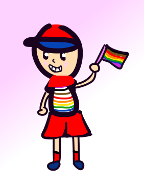 20ninten's tweet photo. GAY RIGHTS! By @pippycatface 
#20Ninten #30YrsOfMother #EarthBound
2/6/Ninten https://t.co/DfQUVbojBw