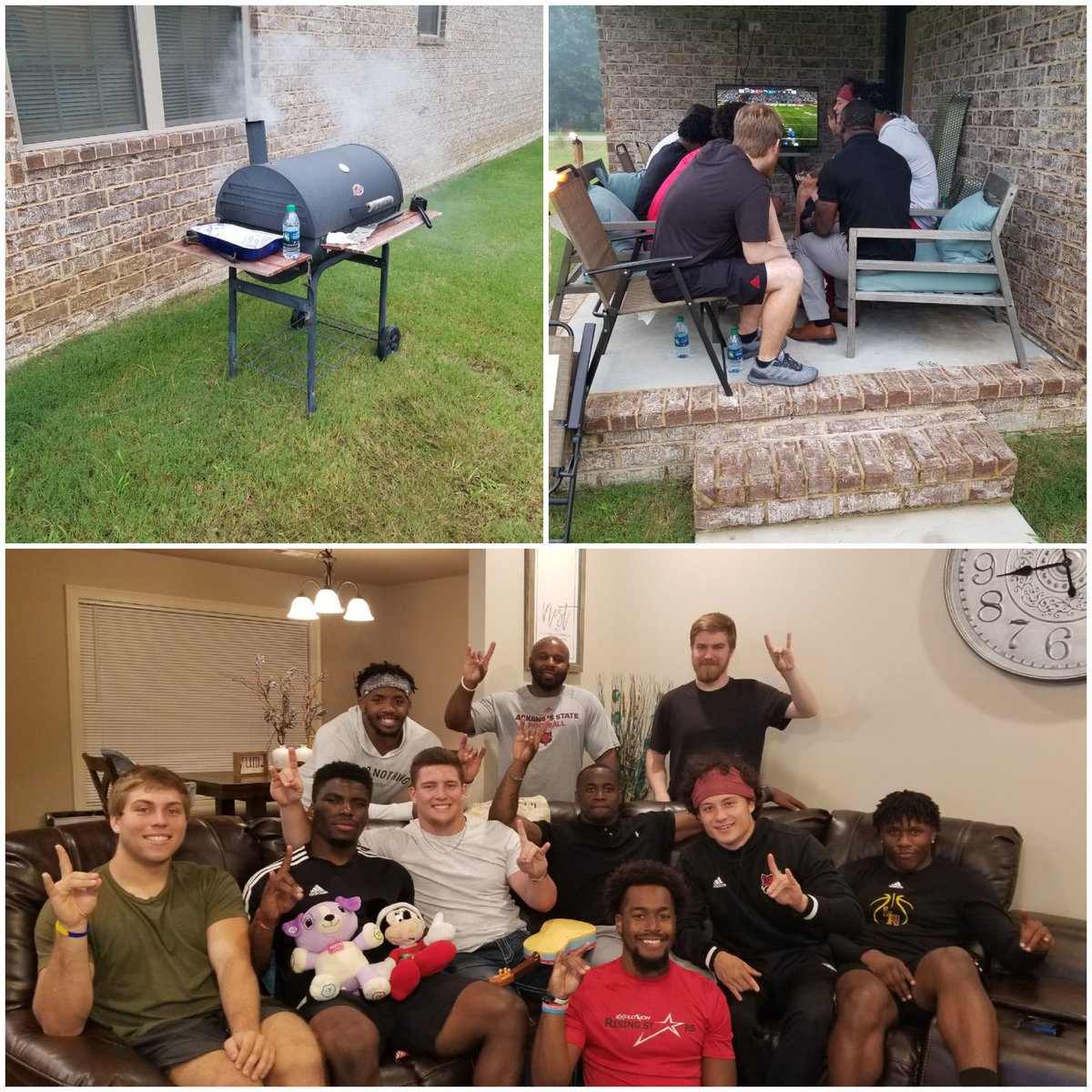 CoachDLindsey's tweet photo. Such a blessing to be allowed to work with @CHbanderson. A ''TRUE" Family man! Had a blast having the RBs over to relax and break bread on a rainy day!!! #BuildingAMonster #NOW https://t.co/Oolw1ER5O2