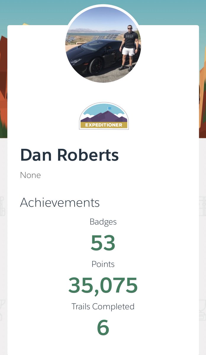 In the past 14 days I learned #salesforce existed &amp; went from #TrailHead Scout to Expeditioner, around a full-time management career! My ambitions remain far fetched and my thirst for knowledge and #Salesforce mastery is unquenchable! #study #learn #analytics #data #grow #nerd