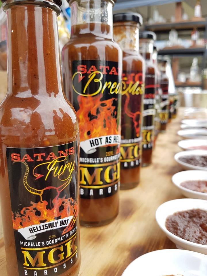 MGourmetKitchen's tweet photo. The finest HOT Chilli Sauces in Australia. #carolinareaper #smoked #Sauces #giftboxes #gifts #tastings #glutenfree #Barossagourmet #BarossaFarmersMarket #MGK #MichellesGourmetKitchen #Chilli #Sauce #HOT #Chutney #barossa #BarossaValley #NZ #NewZealand #Loringe #hampers https://t.co/Z7CIYnExVE