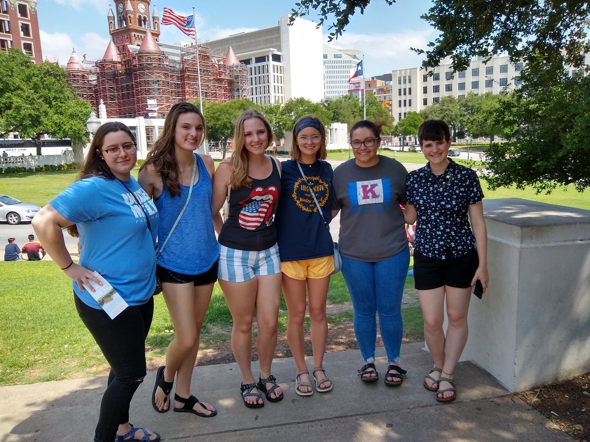 LPS_EIP's tweet photo. After morning competitions and lunch with the Teacher of the Year, we explored Dealey Plaza and the Sixth Floor Museum. Inspired by @RodRobinsonRVA and the legacy of President Kennedy. #EdRising19 #ThisIsEIP https://t.co/NNtXkNHnS0