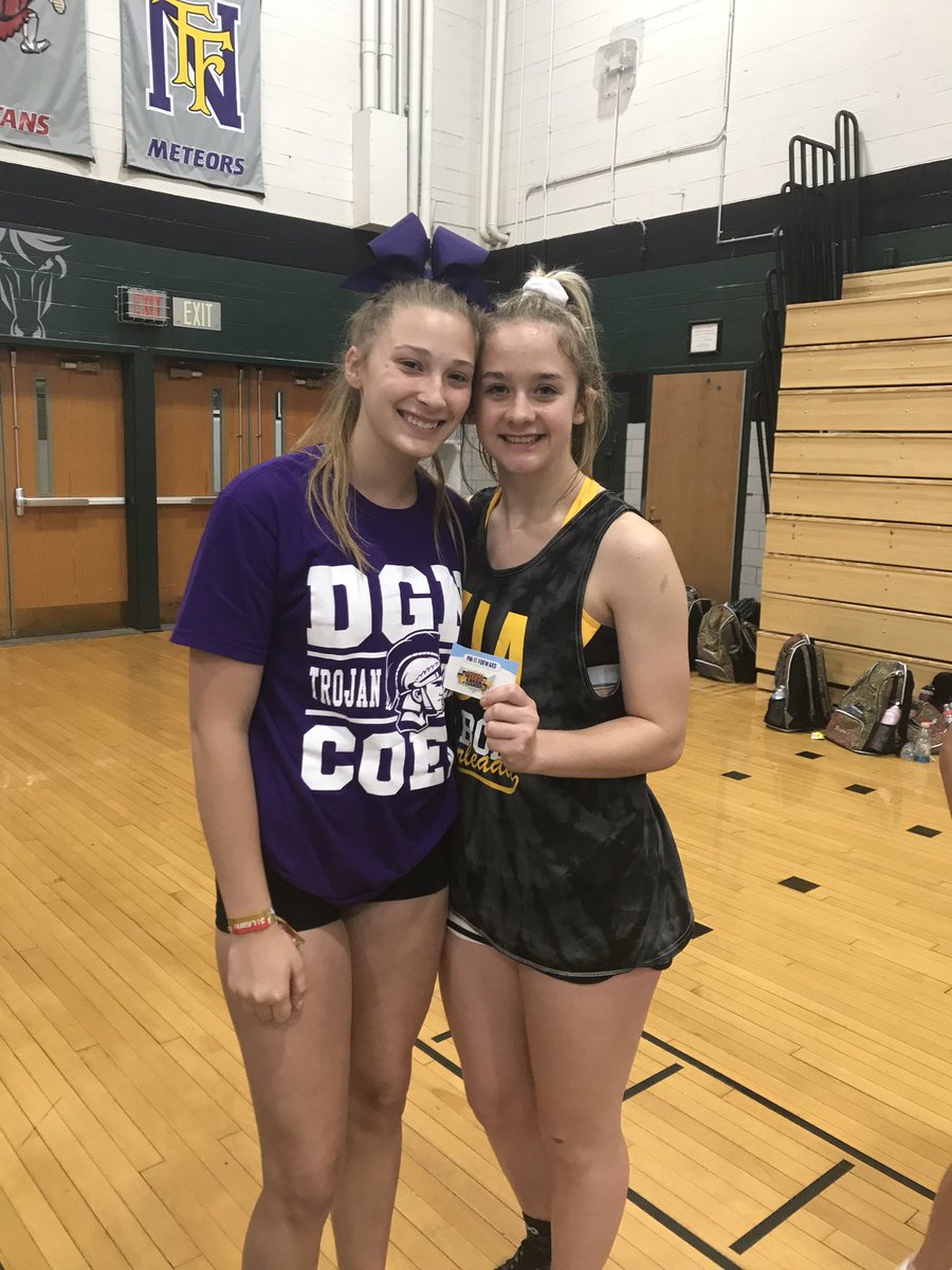 DGN_VC's tweet photo. Camp day 2☑️@NCAJaredE 
Very excited for this team’s potential!
Special congrats to our 2 Pin It Forward recipients, Allie and Simone!
#wearedgn
#ILNCA https://t.co/24ECzI7v10