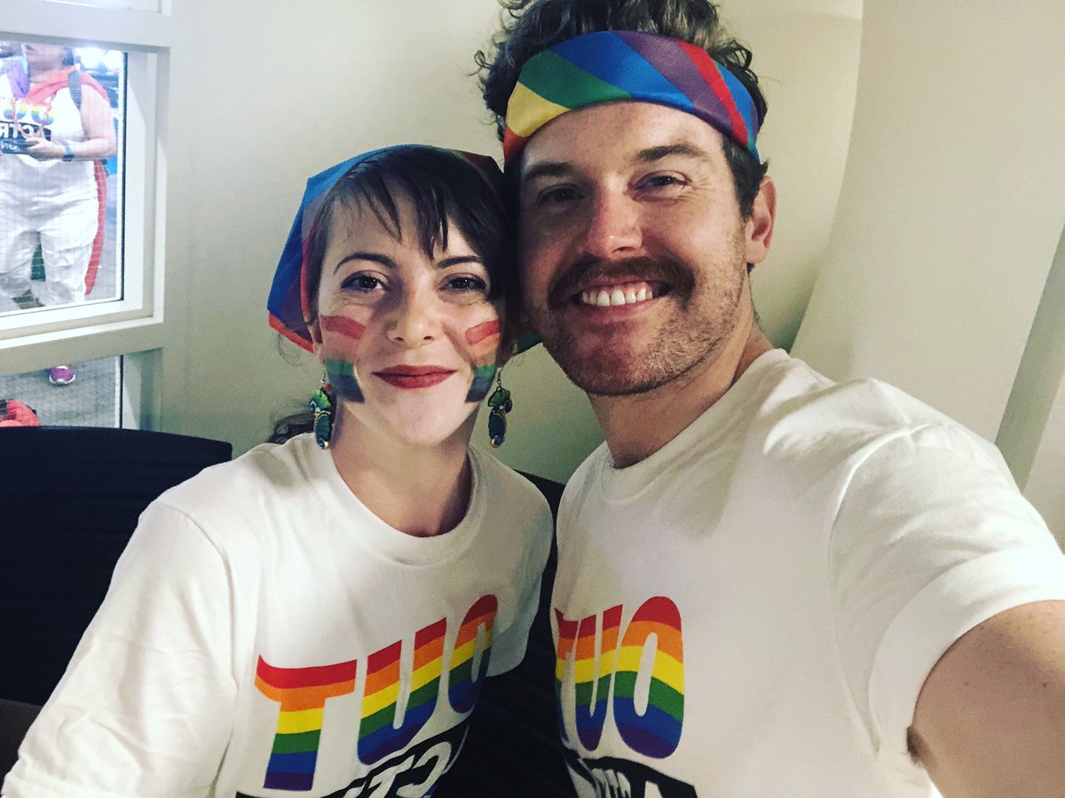 Happy Pride, Toronto! Happy to march in the parade with ACTRA Toronto today. 🌈 xo @ESMcCourt @OUTACTRATo <a href="/ACTRAToronto/">ACTRA Toronto</a> #outactrato #actra #pride #toronto #yyz