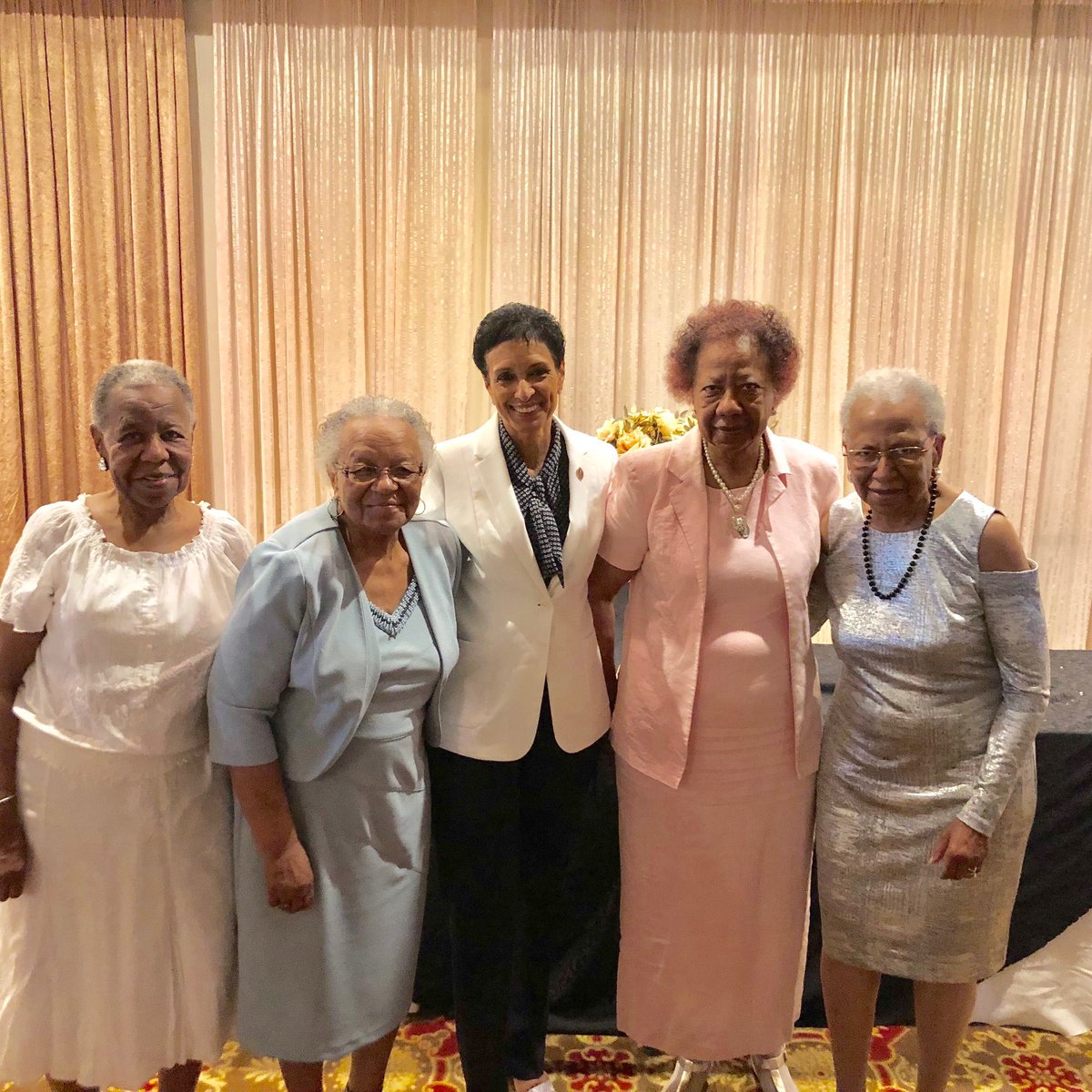 The Wilson Sisters are in the process of establishing a $25,000 family endowment. Pictured here with Dr: Breaux at the annual Prince George’s BSUNAA Chapter dinner dance. #BSU4LIFE