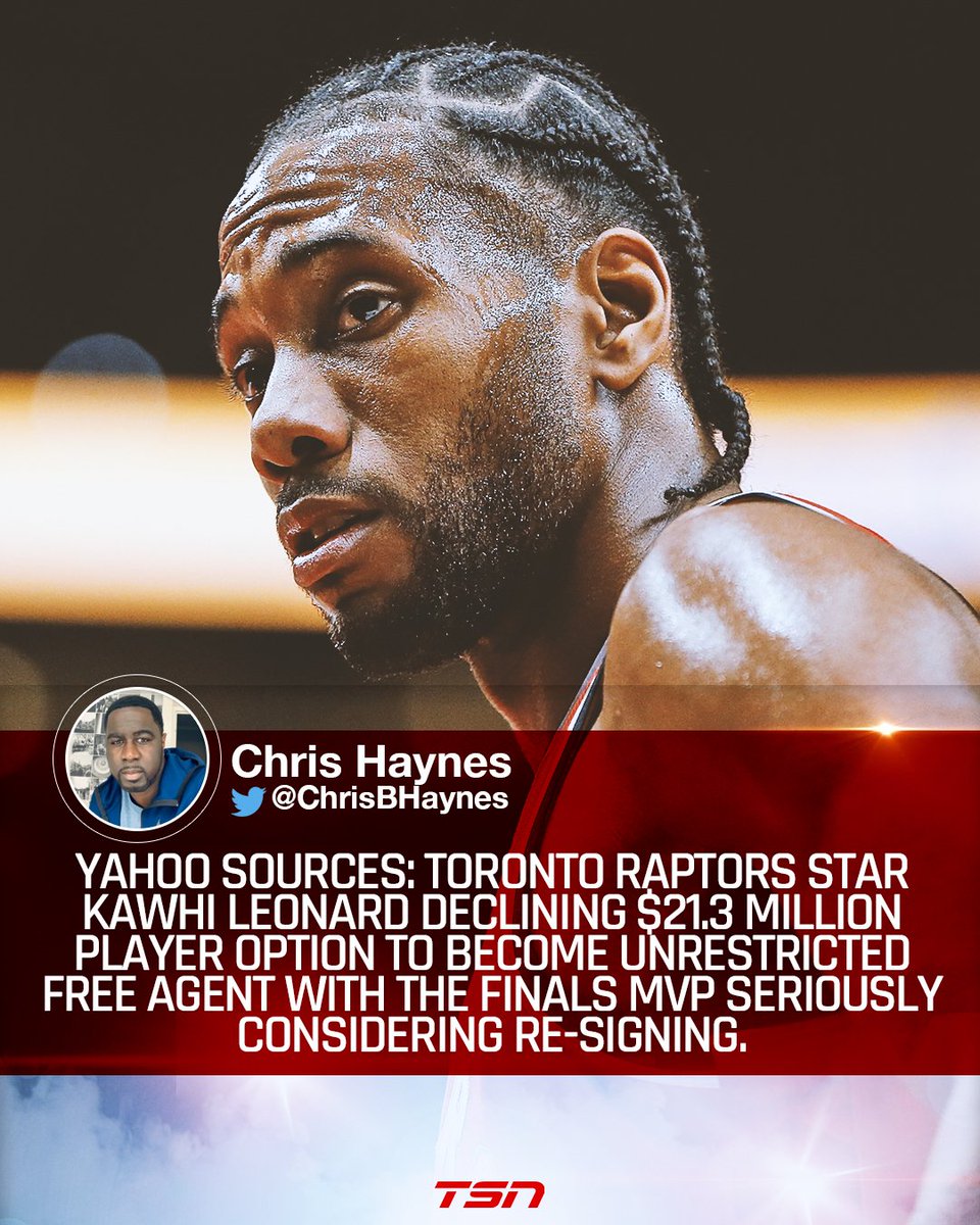 TSN_Sports's tweet photo. The latest on Kawhi 👀 https://t.co/OCvyOUUVw1