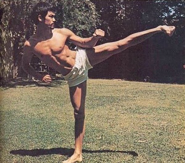 bruce lee roundhouse kick