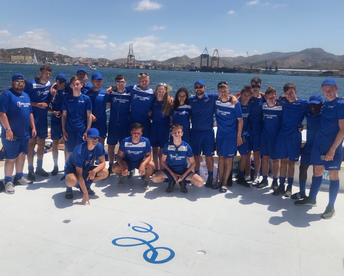 dcsoccer88's tweet photo. A special treat taking #DavidCampbell #Students on a catamaran this afternoon. Sailing out of Cartagena Port for the afternoon. 
#Sunny
#TeamBuilding
#SpecialTreat
#Friendships
#AmazingExperience 
#EuropeanLearning https://t.co/oWy0LxqE3M