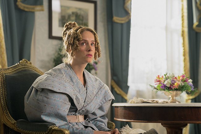 magixaddict's tweet image. I fucking love @rundlesophie in all her puffy sleeved awesomeness. Loving @SuranneUK as Anne Lister, but Sophie is making my heart ache! #gentlemanjack #sophierundle #puffysleeves