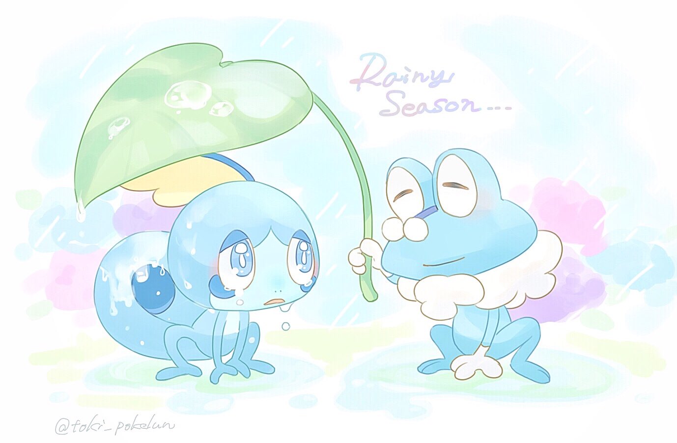 ときちゃん ポケるんtv おはようございます まだまだ梅雨ですね 今日はケロマツとメッソンを描きました 雨の日の匂いは割と好きなので 梅雨楽しみます 今週も一週間よろしくお願いします T Co Uuux8wjpu8 Twitter