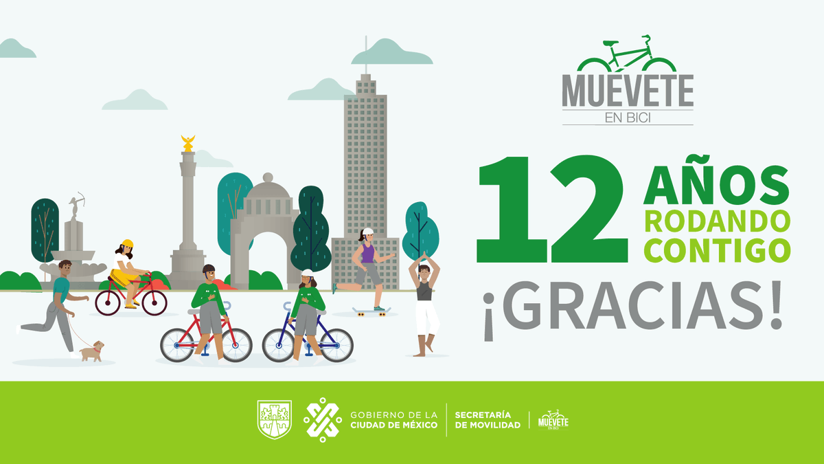 Queremos darte las gracias por pedalear otro año más con nosotros y por elegir día con día este modo de transporte: la bicicleta. 🚲
¡Juntos Sigamos rodando por la #CDMX cada domingo! 🚴‍♀️_🚴‍♂️