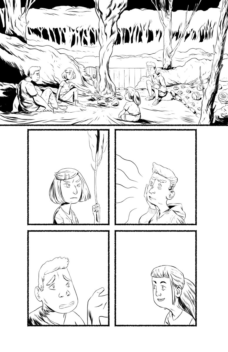 dropthedrawings's tweet image. A page from a comic I am working on.

#comics
#octal
#webcomics