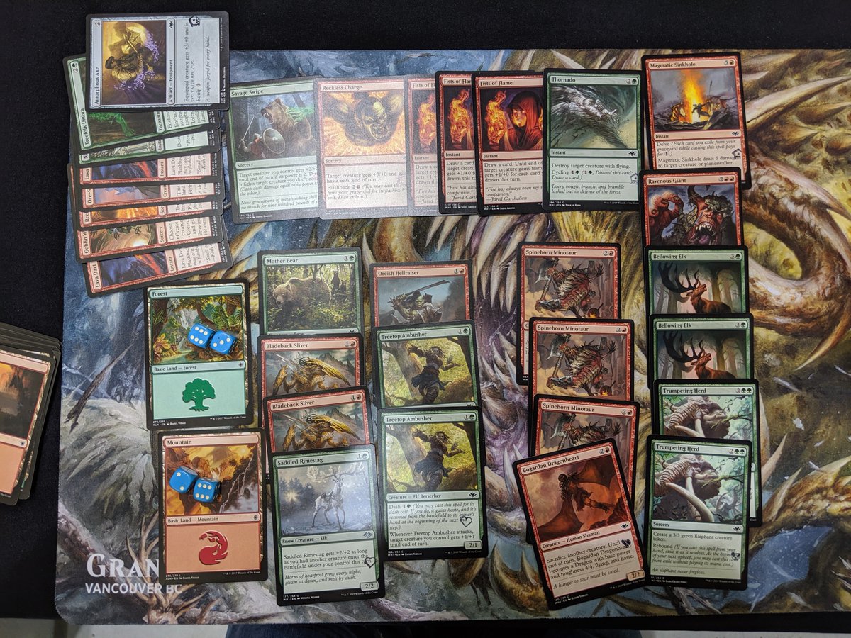 py__'s tweet image. 2-1 draft 2 #MTGSeattle w/ GR aggro, losing r3 to the nut snow deck. 10-5 overall for likely mincash.