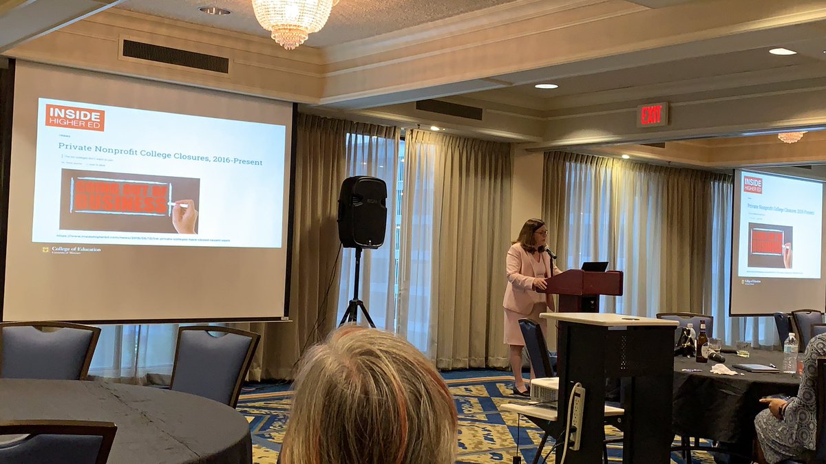 STEMeducator's tweet image. How do we leverage disruptions for positive transformations in higher ed - esp Colleges of Educatjkn? - Kathryn Chval #MTEP2019 #stemteachers #programtransformation