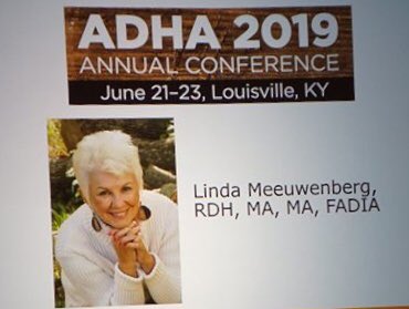 ourfdha's tweet image. #FDHA is proud of Linda  Meeuwenberg, awarded the Excellence in Dental Hygiene Award, recognizing outstanding accomplishments that impact the practice and future of the dental hygiene profession. Congratulations, Linda! #unitedwesoar #ADHA2019