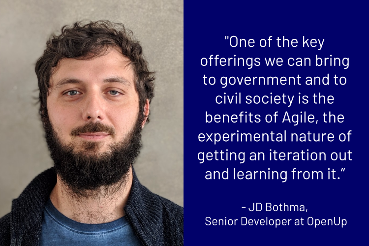 CodeLouder's tweet photo. Talked with @jdbothma from @OpenUpSA about empowering citizens with access to data, building low-tech hyper-maintainable solutions, and applying Agile development practices to government!

Listen at https://t.co/avo01brbKY, or your favorite podcast provider.

#socialimpact #ict4d https://t.co/mbkIH7Pozm