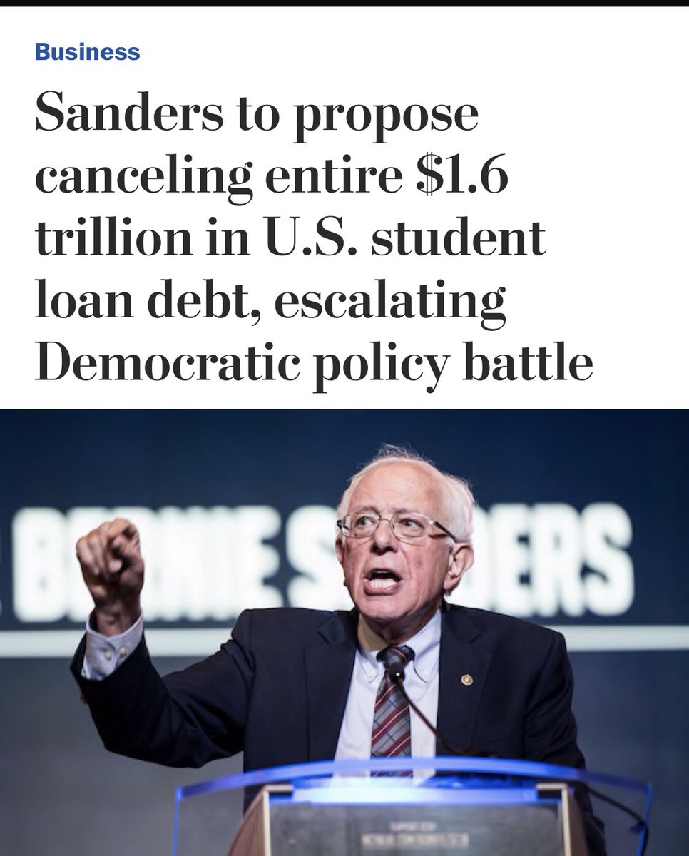 mcbyrne's tweet photo. I joined @BernieSanders in 2015 to work to make college tuition free and I quietly dreamed of cancelling student loan debt. Tomorrow, a movement we built in 2015 now grows to be bigger and bolder than I dared to hope publicly. We’re gonna #CancelStudentDebt! https://t.co/9RJA6dAr3K