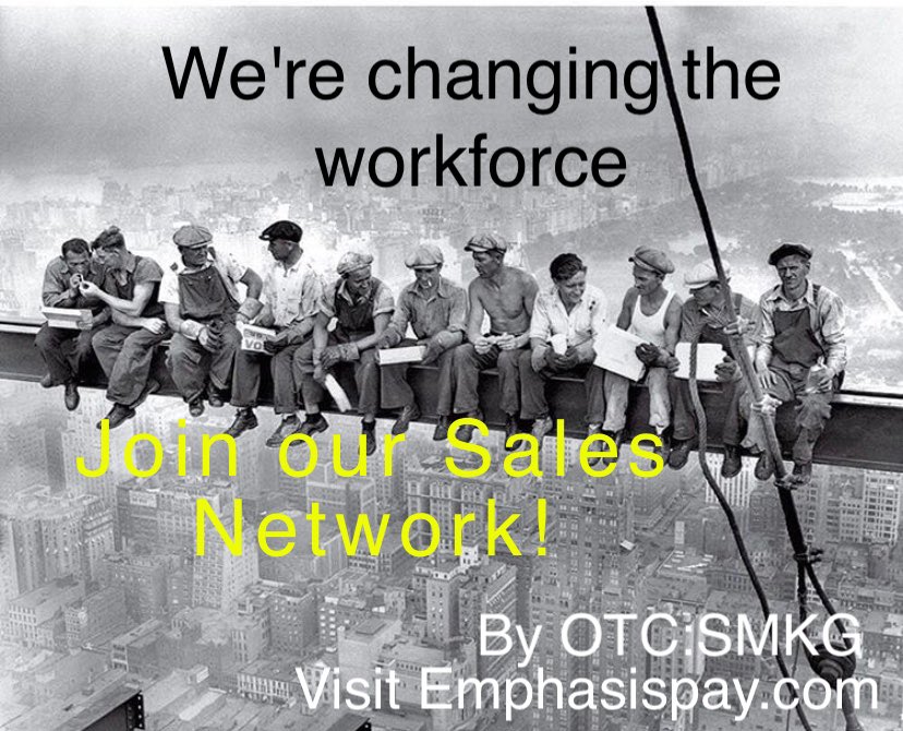 SMKG_OTC's tweet photo. Join our sales network. #entrepreneurs #sales #ceo #startups #agent #var #workforself #reseller #tech #technology #ai #retail @OtcSmkg @EmphasisPay https://t.co/54r9mMqlye