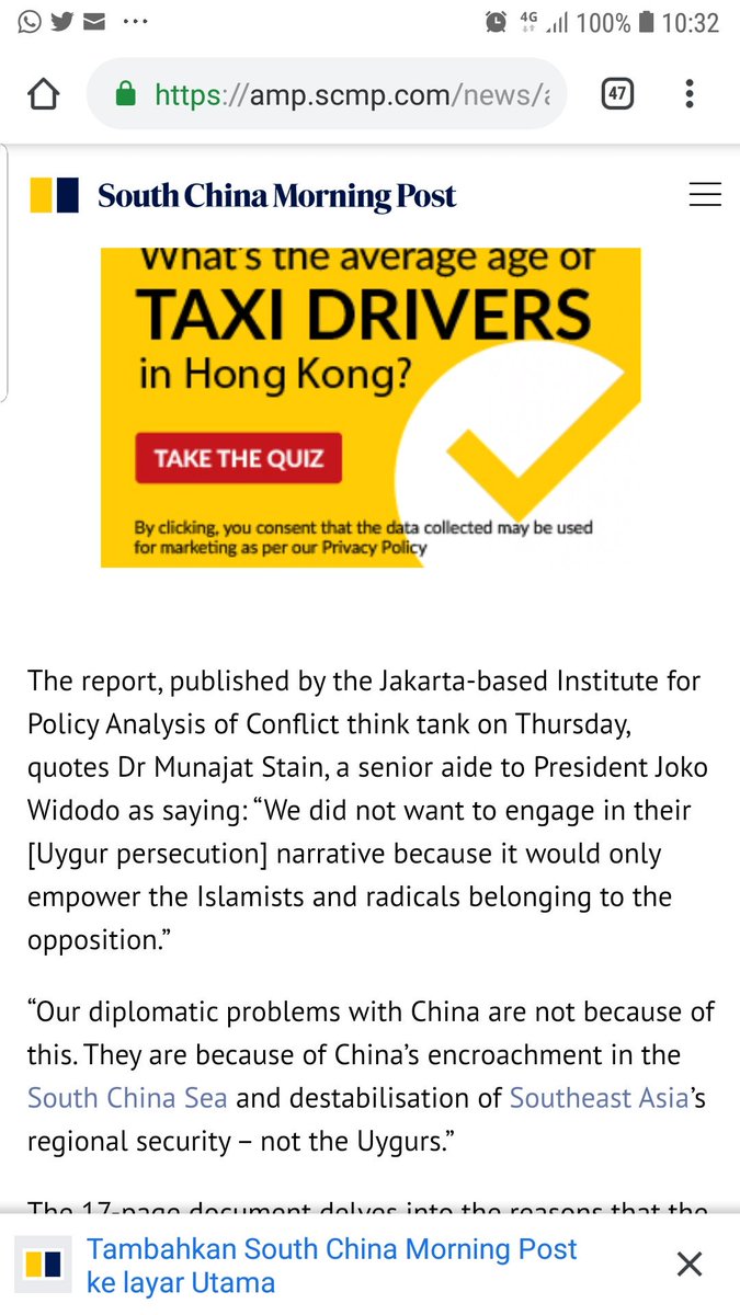 Menarik laporan dari koran @SCMPNews yg berbasis di Hongkong yg berjudul : 'Indonesia meragukan lapo...