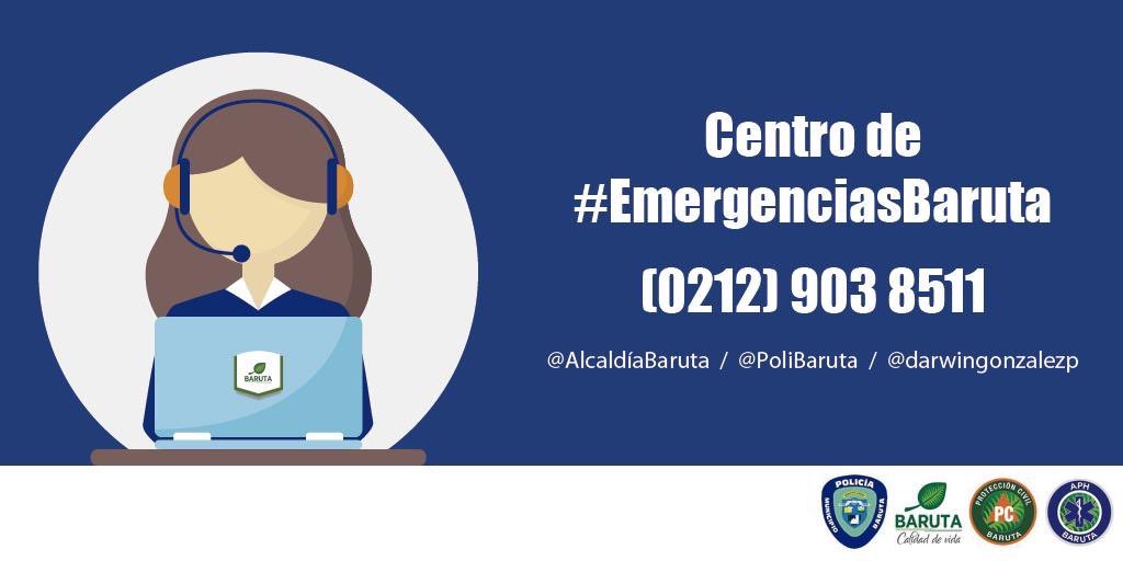 ¿Conoces nuestro Centro de #EmergenciasBaruta?

Desde allí canalizamos tus llamadas para que nuestros cuerpos de seguridad y prevención atiendan tu solicitud 

¡En #Baruta estamos para servirte y brindarte una mejor #CalidadDeVida! 

📲 Guárdalo: (0212) 9038511
