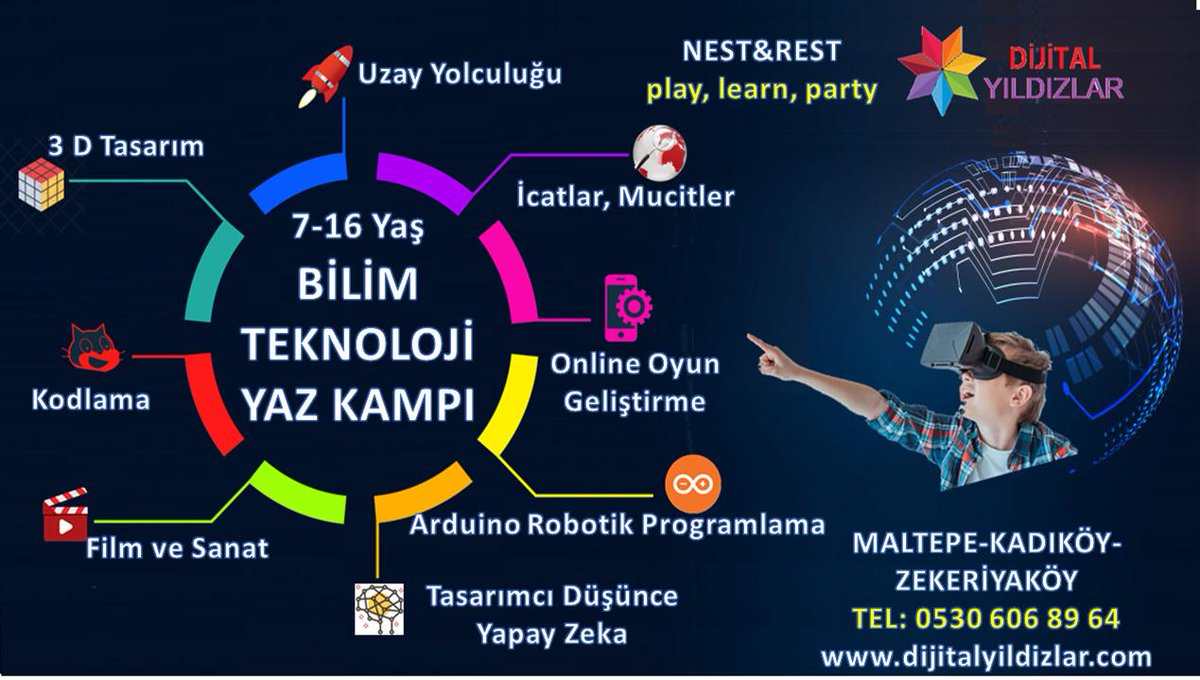 7-16 yaş grubu yaz kamplarımız.. #kodlama #robotik #yapayzeka #3danimasyon