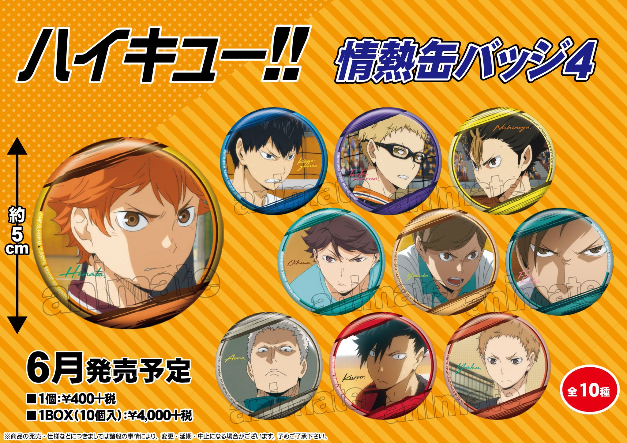 ハイキュー‼︎ 情熱缶バッジ 及川 笑顔 4個セット ハイキュー‼︎ 情熱
