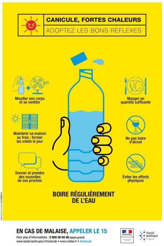 ☀️ [Fortes #chaleurs] ‼️ Soyez vigilants et adoptez les bons réflexes #santé 
 Plus d'informations 👉 aveyron.gouv.fr/fortes-chaleur…