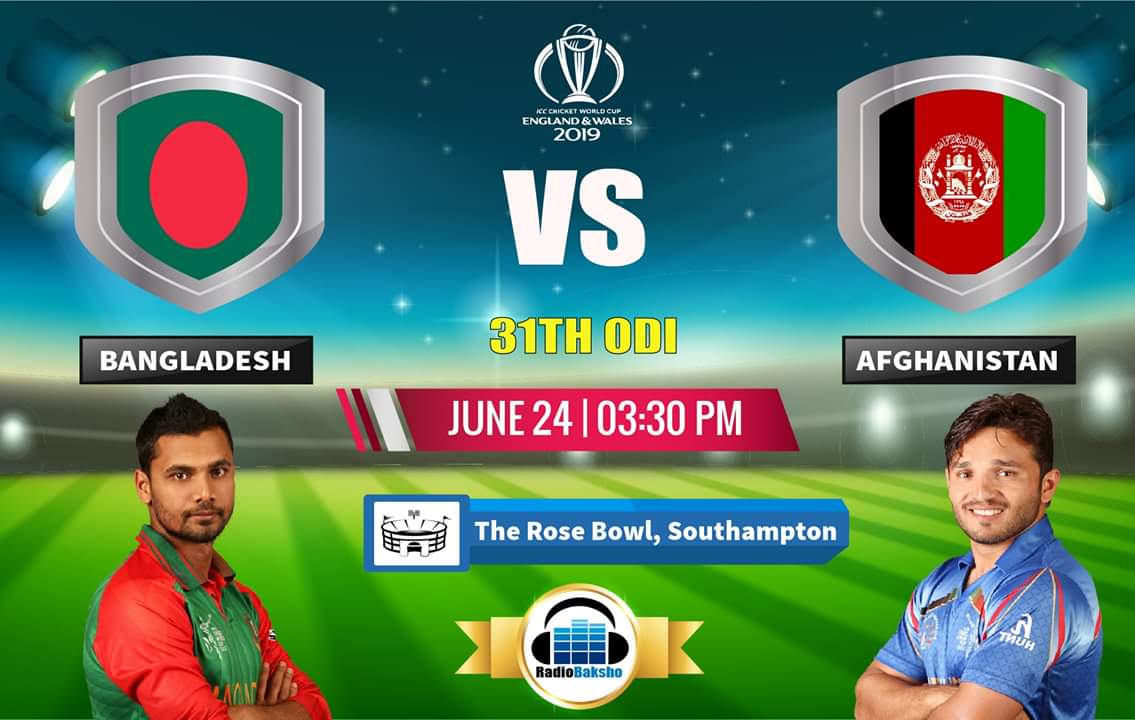 radiobaksho's tweet photo. 31th ODI Match
BANGLADESH VS AFGHANISTAN at 3:30 PM (BANGLADESH TIME)
#24th_JUNE #ICC #ICC_World_Cup #BANGLADESH_VS_AFGHANISTAN
#BANGLADESH #vs #AFGHANISTAN #today #31th #ODI #Watch #VS #live #England #TODAY #TODAYS_MATCH #THE_ROSE_BOWL #SOUTHAMPTON #BD_TIME #TIME #CWC #Cardiff https://t.co/dRzYvCikWl