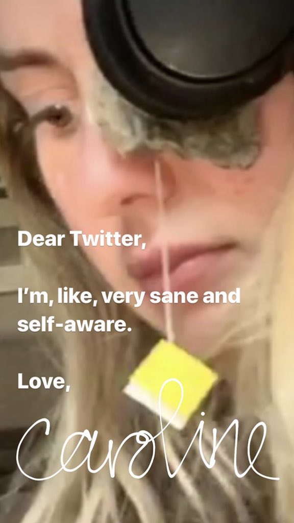 caro thinks I (or any other twitter girl) would post about her getting an eye stye like...no one really gives a shit calm down