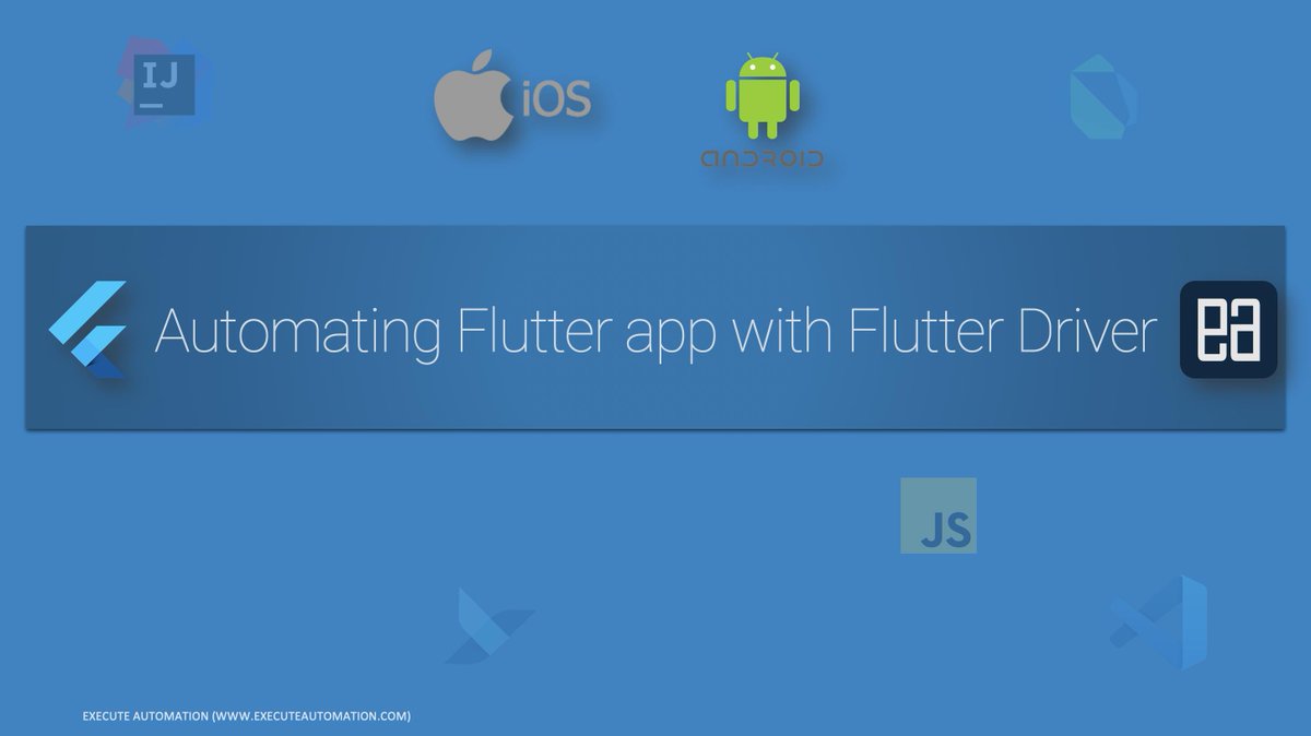 ExecuteAuto's tweet image. Introduction, Installation, and configuration of Flutter for Flutter app testing, a first-ever course on the internet to learn Flutter driver and the good news is this course is completely FREE #flutter #flutterdriver #executeautomation youtu.be/9wNa48EiksM