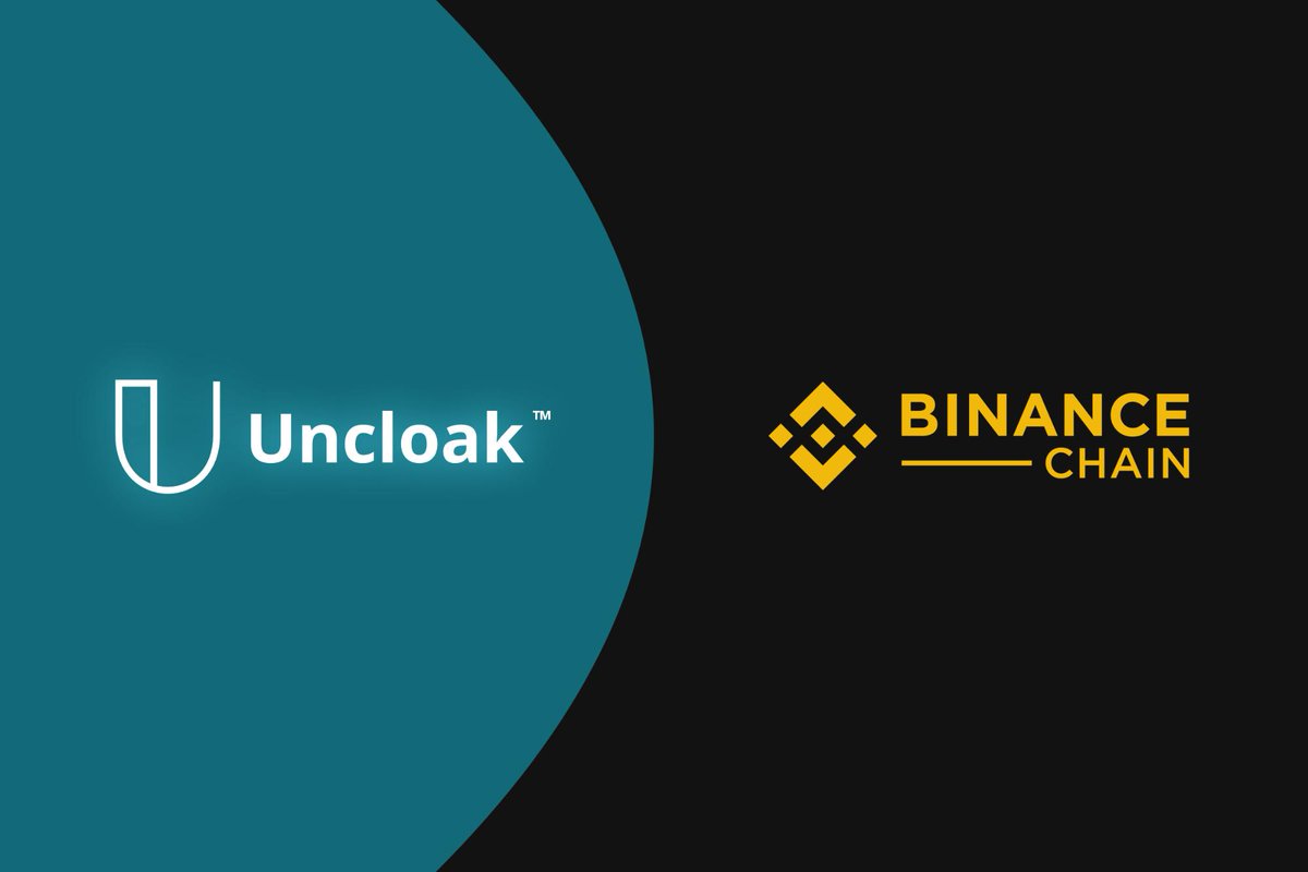 uncloakio's tweet image. We are delighted to announce that Uncloak will be part of the Binance Chain Family!
UNC token is moving to Watch this space for migration process announcement. #cybersecurity #bnb #unc
