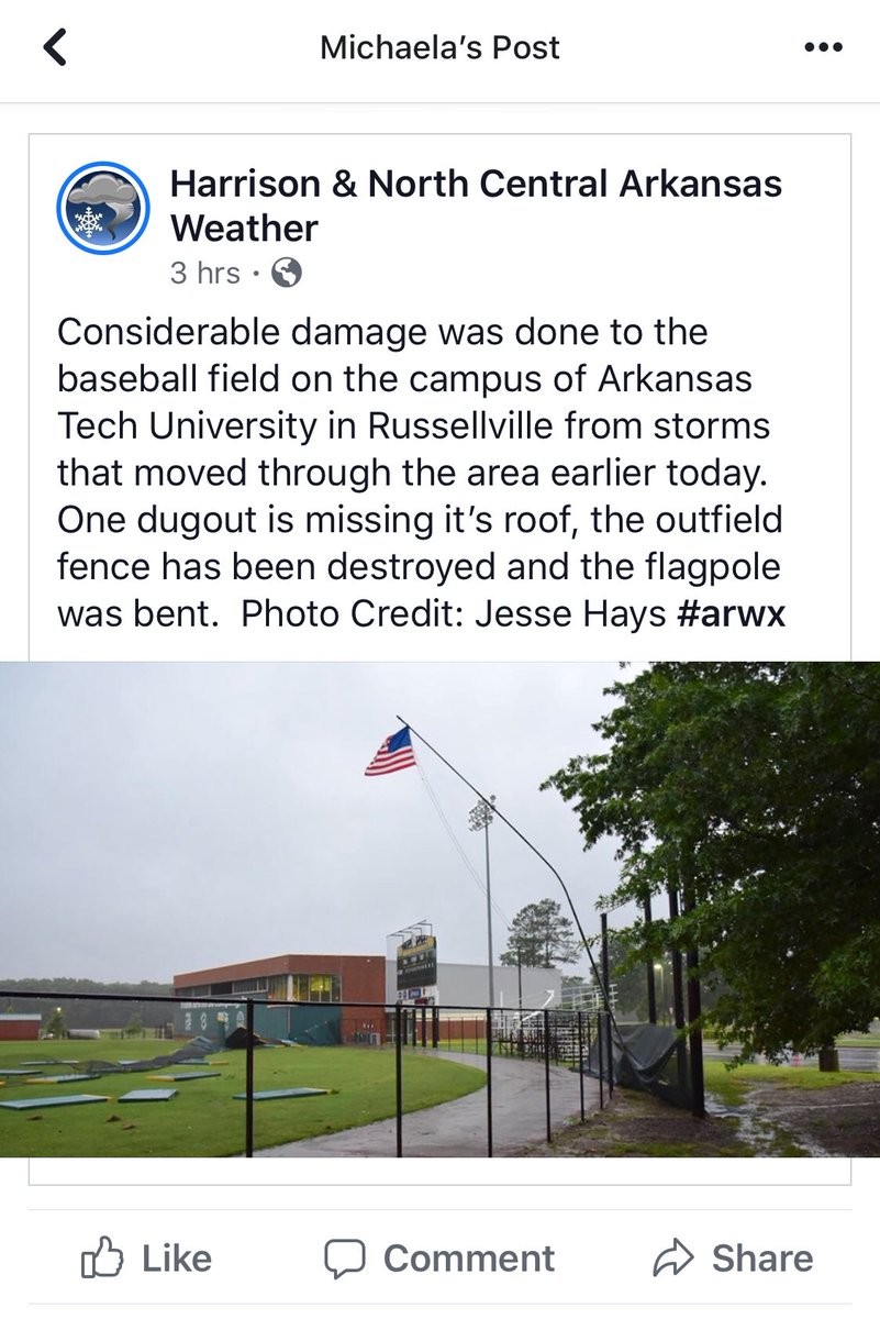 mboley013's tweet image. Dang, that was some strong wind!! 😳😳. ATU Baseball field #ATU #Baseball #Tech #RussellvilleAR @KATVToddYak