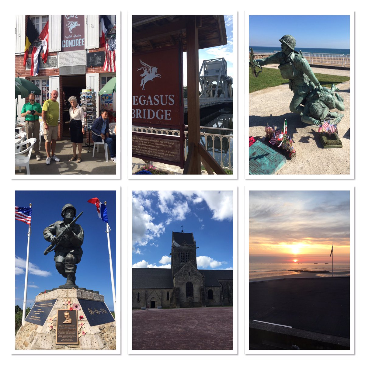 Great weekend in #Normandy with family seeing some historic places.
 #DDay75 #pegasusbridge #omahabeach #utahbeach #saintemereeglise #goldbeach #arromanches #mulberryharbour #normandy44