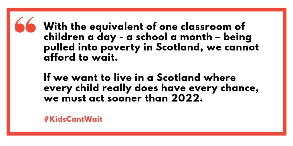 PovertyAlliance's tweet photo. Today, we've joined with more than 70 voices from across Scottish society to write to the Scottish Goverment urging that the introduction of a new income supplement be brought forward. Because #KidsCantWait until 2022. https://t.co/e9rt1rCy5E https://t.co/LCz700BkkE