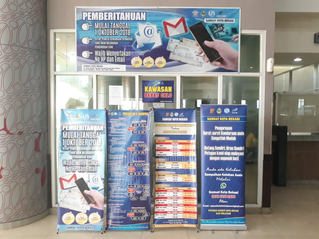 Samkobe06's tweet photo. Silahkan melakukan proses pembayaran pajak kendaraan anda tanpa melalui perantara, Petugas kami siap melayani anda. https://t.co/TBGFWmBLRD