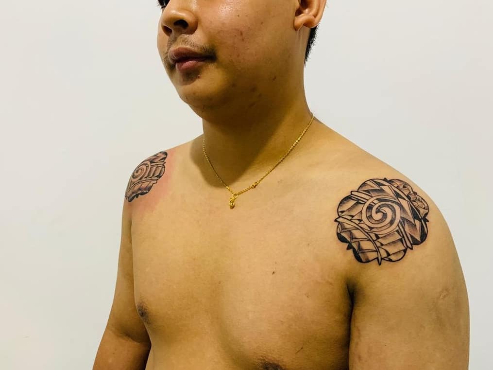 Meth's Art Tattoo on X: "Mix moari for this bungai terung patern for my customer #tattooed #tattooartist #borneo https://t.co/ybtQVGRdyl" / X