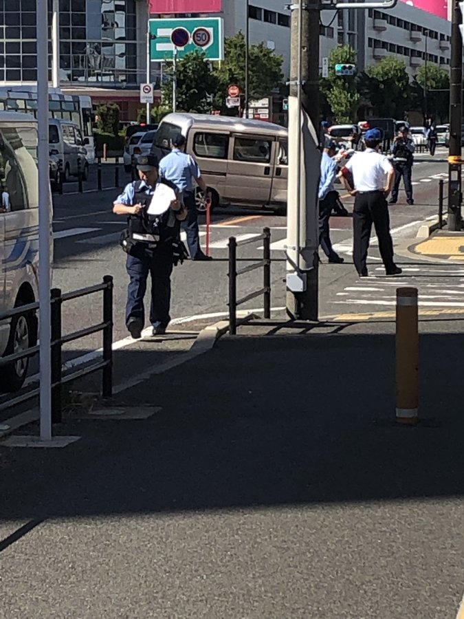 ゆめタウン博多付近の国道３号線で事故が起きた現場の画像