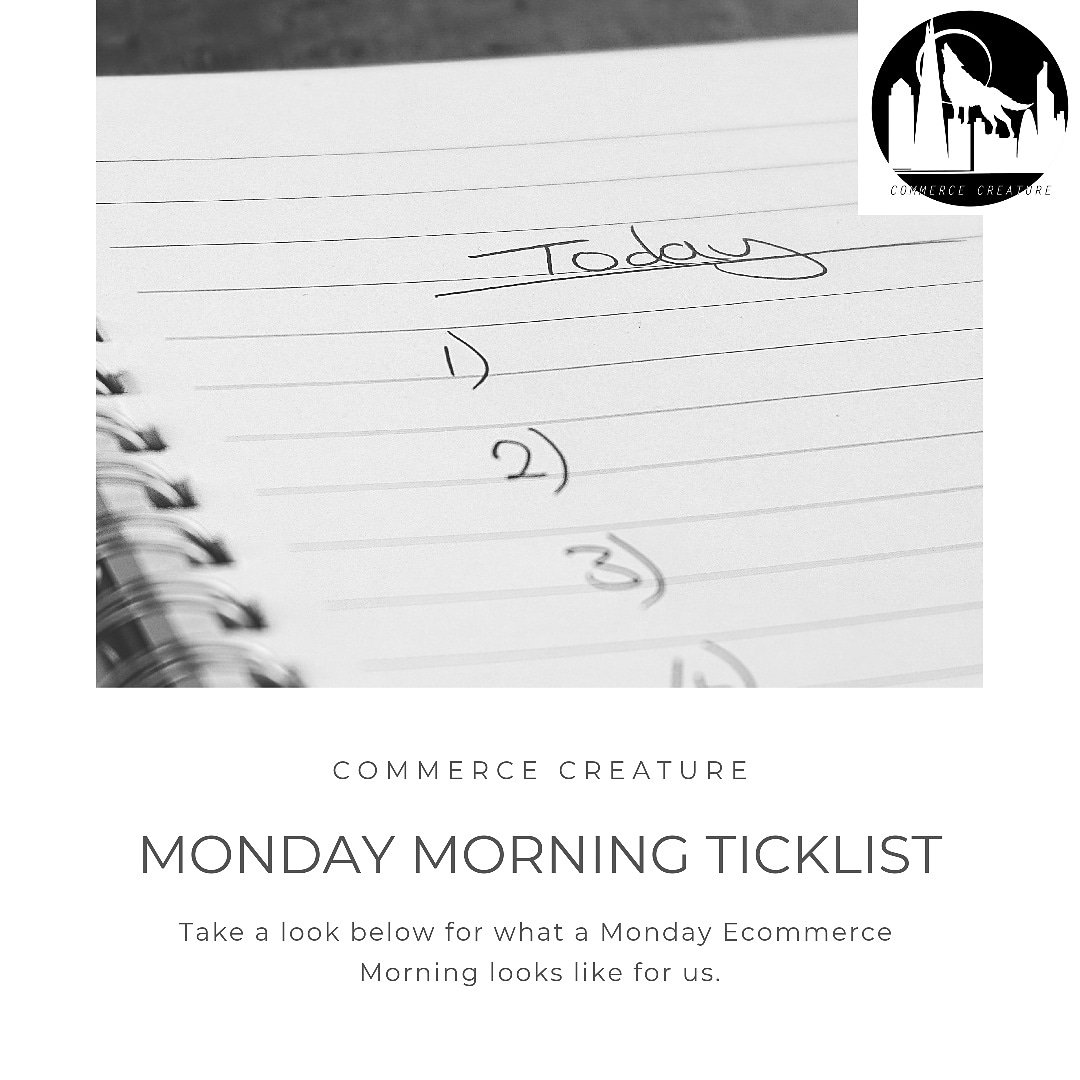 CommerceCreatur's tweet photo. Monday morning means:

1) check in on weekend sales
2) get stats together for last week's performance
3) trading meeting
4) actions for this week to smash sales

What does your Monday morning look like?
#ecommerce #business #Entrepreneur #entrepreneurlife #MondayMotivation https://t.co/G6BTHRdq0h