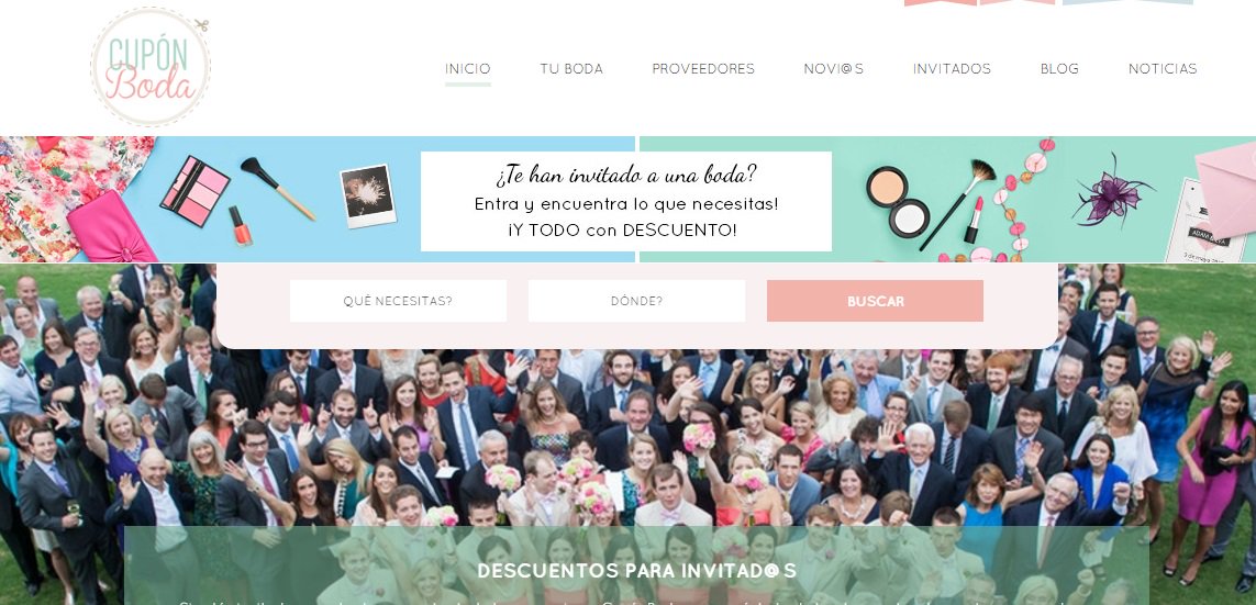 Entra en cuponboda.es, selecciona si eres novia, novio, invitado/a o proveedor. Busca por provincias lo que necesitas.
#CupónBoda