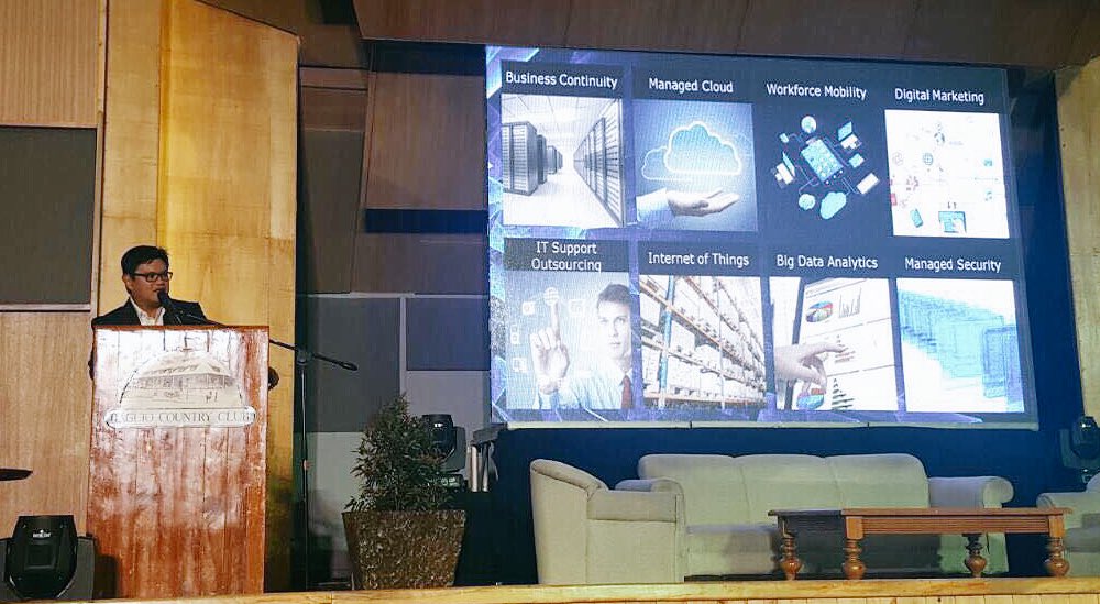 #PLDTEnterprise VP John Gonzales discussing the Banking Industry's digital transformation at the 64th Annual RBAP Convention in Baguio City