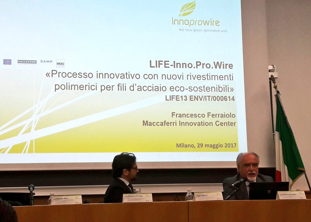 RadiciGroup's tweet photo. Francesco Ferraiolo @MaccaferriWorld e @SAMPspa presenta Case History del Progetto #InnoProWire @LIFE_Programme https://t.co/lY1ZzY6gZ8