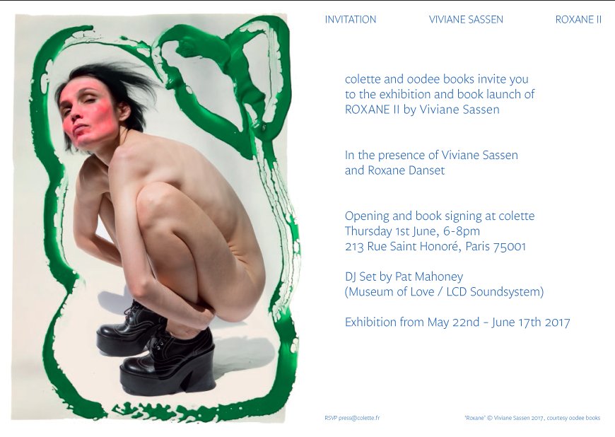 Viviane Sassen 'Roxane II' – book launch and signing at <a href="/coletteparis/">colette</a> Thursday 1st June 6-7pm, Paris
