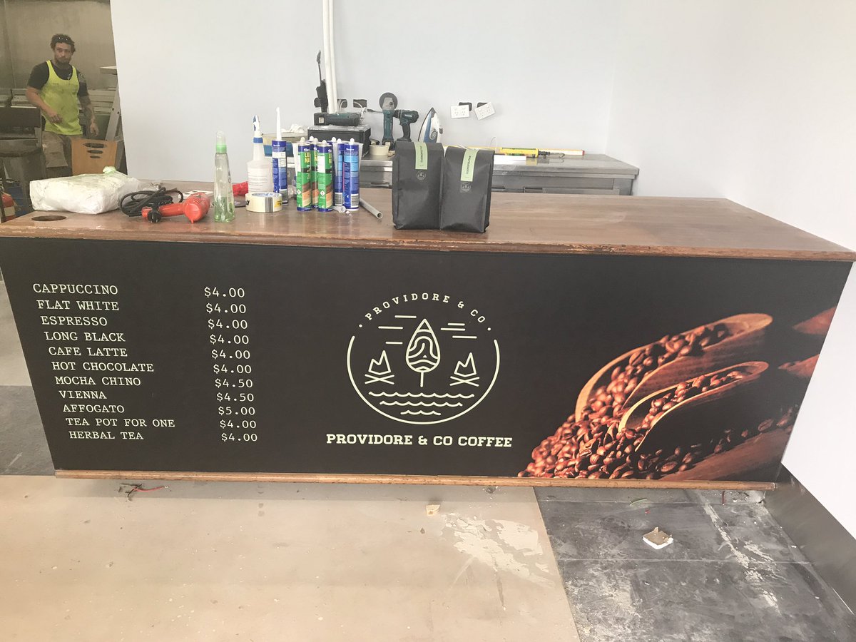 Just about ready to open!! Will be serving Providore &amp; Co coffee