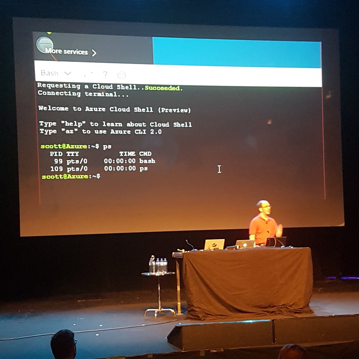 TheTechArch's tweet image. #microsoft and #scottguthrie shows the avsome power of #azure and #CloudComputing #redshirtoslo #dotnetcore Get on the #azuretrain